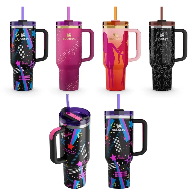 Star Pink Stylish Stanley Barbie Tumbler | H2.0 Tumbler 1.18L Limited Edition Double Wall Vacuum Insulated - Image 4