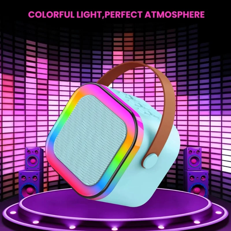 Karaoke Portable Wireless Bluetooth Speaker with Microphone Sound System for Singing and Parties (Random Color) - Image 3