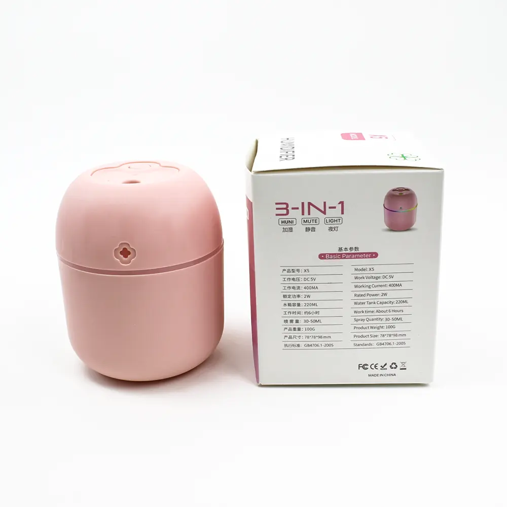 USB Portable 3-in-1 Air Humidifier | Mute, Colorful LED Light & Aromatherapy | For Home, Office & Car - Image 7