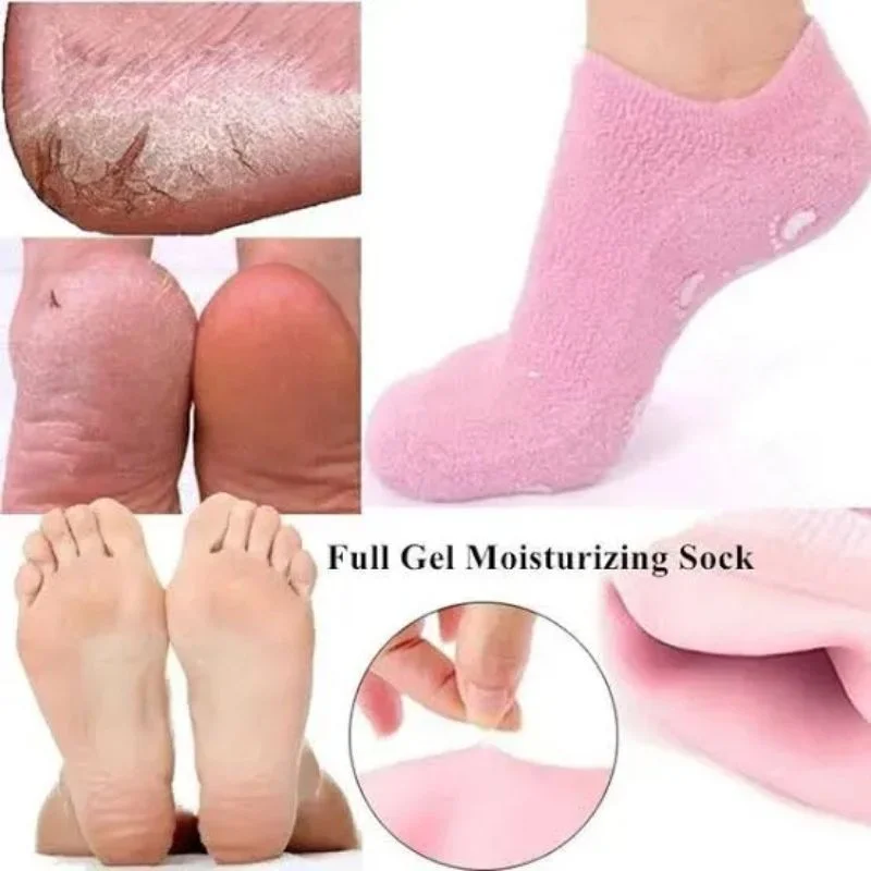 Reusable Silicone Spa Gel Socks for Dry Feet & Cracked Heels | Intensive Moisturizing Overnight Foot Care - Image 2